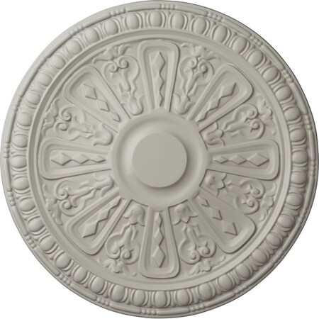 Ekena Millwork Raymond Ceiling Medallion (Fits Canopies up to 5 3/8"), Hand-Painted Pot of Cream, 18"OD x 1 1/4"P CM18RA2PCF